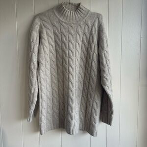 Charter Club Vintage Cashmere Men’s Sweater Cream Size S
